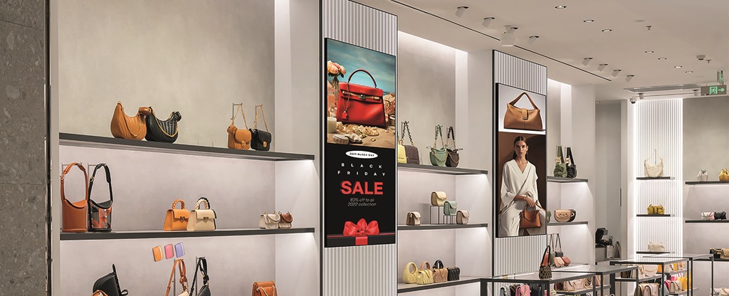 Shop mit Digital-Sig nage-Displays