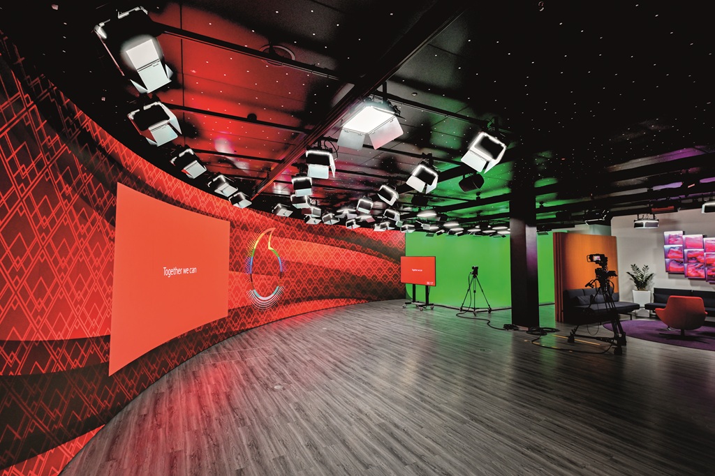 Blick ins Studio am Düsseldorfer Campus von Vodafone