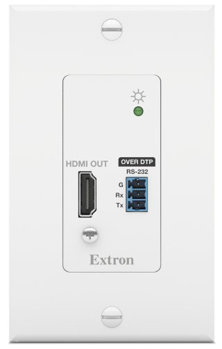 DTP3-Wandempfänger von vorne mit Anschlüssen