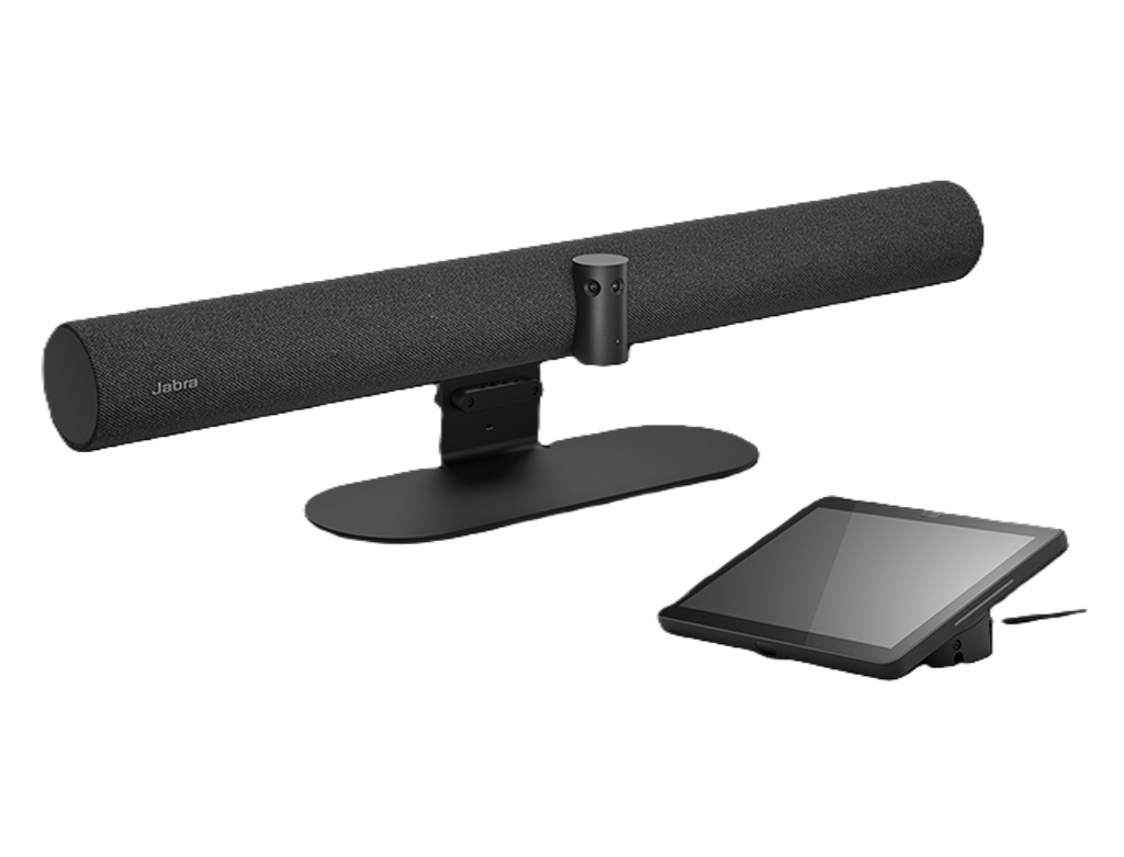 PanaCast 55 VBS: schwarze Videobar und Toucdisplay