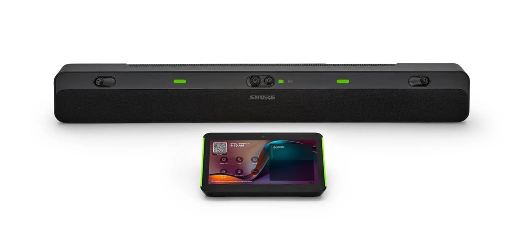 Shure IntelliMix Bar Pro mit Videobar und Touch-Display