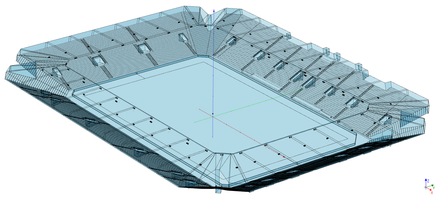 3D-Simulationsmodell des Stadions