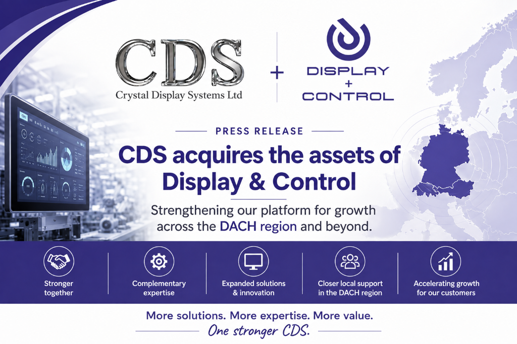 Crystal Display Systems übernimmt Assets von Display & Control Crystal Display Systems übernimmt Assets von Display & Control