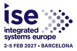 Logo der Integrated Systems Europe mit dem Datum 2.–5. Februar 2027 und dem Ort Barcelona